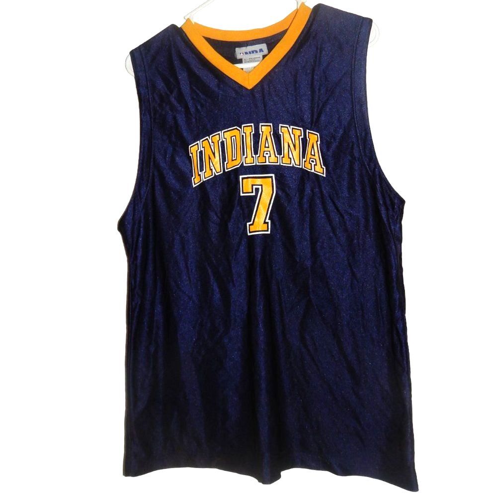 Indiana Pacers Jermaine O’Neal #7 Boys XL 18/20 Vintage Navy Tank Jersey